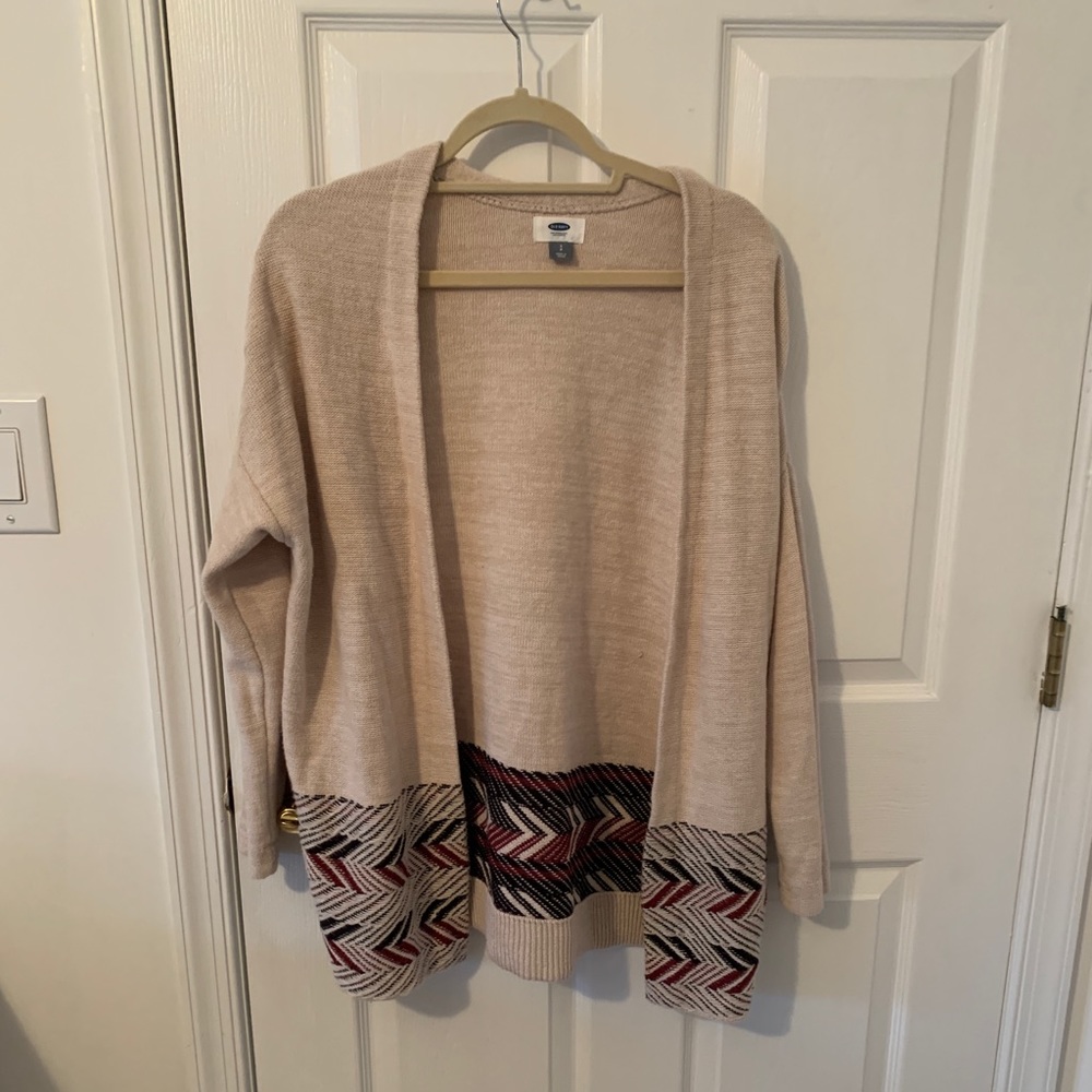 Old navy bright tribal printed open front cardigan